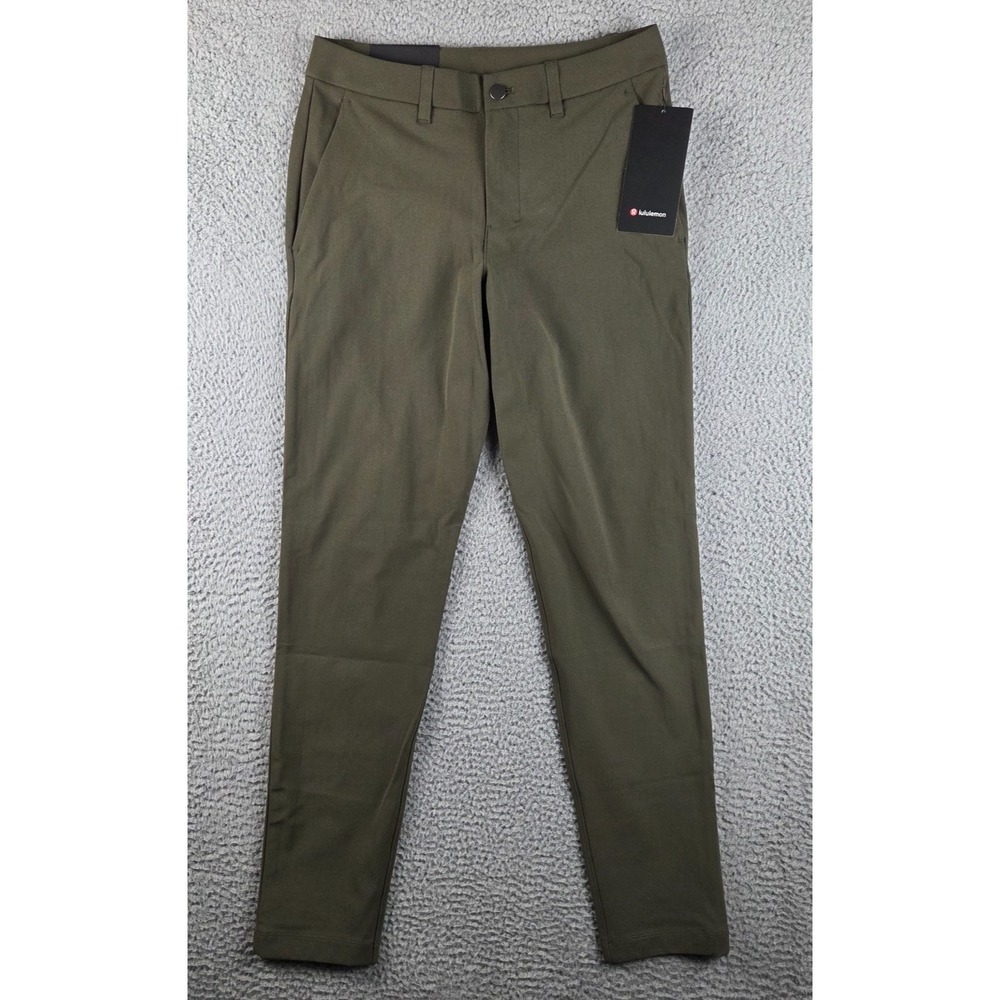 Lululemon Mens ABC Trouser Pants Mens 29x32 Green Slim Fit LM5AO4S Warpstreme